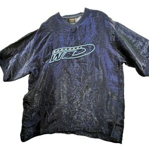 Vintage 90s Davoucci Urban Streetwear‎ Spell Out Jersey Shirt Oversized Size XL
